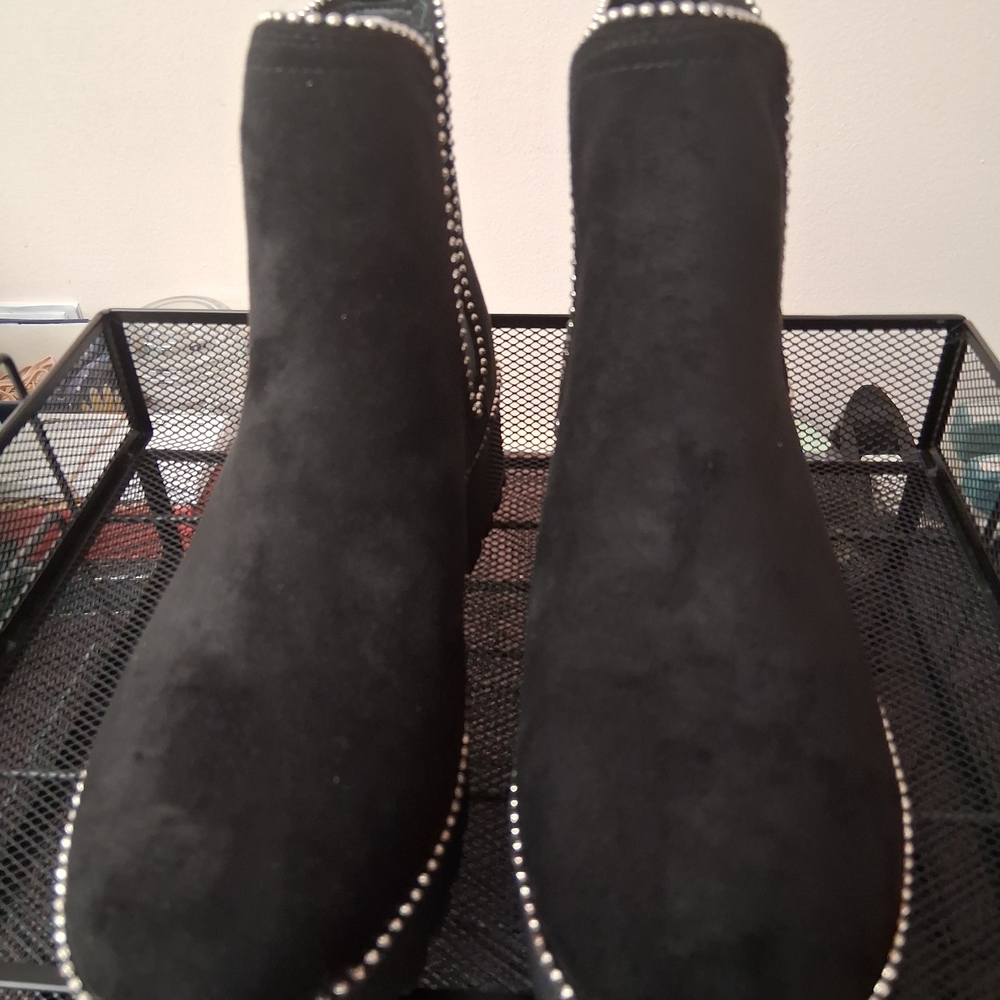 Cape Robbin Black Ankle Boots with Silver Studs - Picture 2 of 5